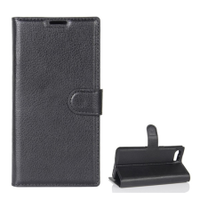 Gigapack Tok álló, bőr hatású (FLIP, oldalra nyíló, asztali tartó funkció, prémium) FEKETE Blackberry KEYone tok és táska