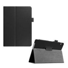 Gigapack Tok álló, bőr hatású (FLIP, oldalra nyíló, asztali tartó funkció, prémium) FEKETE [Huawei Mediapad T3 10 WIFI] (5996457711574) tablet tok
