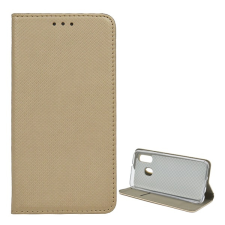 Gigapack Tok álló, bőr hatású (FLIP, oldalra nyíló, asztali tartó funkció, rombusz minta) ARANY Samsung Galaxy A40 (SM-A405F) tok és táska