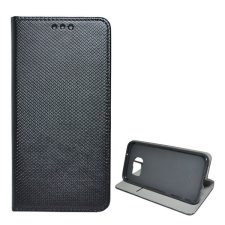 Gigapack Tok álló, bőr hatású (FLIP, oldalra nyíló, asztali tartó funkció, rombusz minta) FEKETE [Samsung Galaxy S7 EDGE (SM-G935)] tok és táska