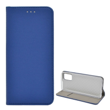 Gigapack Tok álló, bőr hatású (FLIP, oldalra nyíló, asztali tartó funkció, rombusz minta) SÖTÉTKÉK Samsung Galaxy A02s (SM-A025F) tok és táska