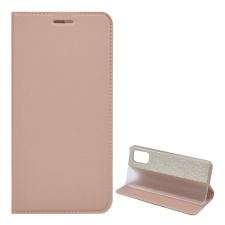 Gigapack Tok álló, bőr hatású (FLIP, oldalra nyíló, asztali tartó funkció) ROZÉARANY 2 [Samsung Galaxy A41 (SM-A415F)] (5996457967179) tok és táska