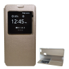 Gigapack Tok álló, bőr hatású (FLIP, oldalra nyíló, asztali tartó funkció, View Window) ARANY Huawei P10 Lite