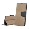Gigapack Tok álló, bőr hatású (FLIP, oldalra nyíló, asztali tartó, kártyazseb, textil hatás) ARANY/FEKETE Samsung Galaxy A16