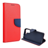 Gigapack Tok álló, bőr hatású (FLIP, oldalra nyíló, asztali tartó, kártyazseb, textil hatás) PIROS/KÉK Xiaomi Redmi 13C