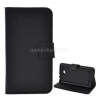 Gigapack Tok álló, bőr hatású (FLIP, oldalra nyíló, asztali tartó, prémium) FEKETE (GP-45315)