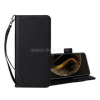 Gigapack Tok álló, bőr hatású (FLIP, oldalra nyíló, asztali tartó, prémium + kézpánt) FEKETE (GP-157658)