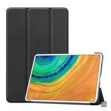 Gigapack Tok álló, bőr hatású (FLIP, oldalra nyíló, TRIFOLD asztali tartó funkció) FEKETE Huawei MatePad Pro LTE (MRX-AL19), Huawei MatePad Pro WIFI (MRX-W19) tablet tok