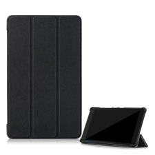 Gigapack Tok álló, bőr hatású (FLIP, oldalra nyíló, TRIFOLD asztali tartó funkció) FEKETE Lenovo Tab E8 (TB-8304F1) tablet tok