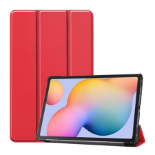 Gigapack Tok álló, bőr hatású (FLIP, oldalra nyíló, TRIFOLD asztali tartó funkció) PIROS Samsung Galaxy Tab S6 Lite 10.4 WIFI (SM-P610) 2020, Samsung Galaxy Tab S6 Lite 10.4 LTE (SM-P615) 2020, Samsun tablet tok