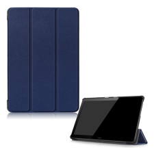 Gigapack Tok álló, bőr hatású (FLIP, oldalra nyíló, TRIFOLD asztali tartó funkció) SÖTÉTKÉK [Huawei Mediapad T5 10 WIFI] (5996457811014) tablet tok