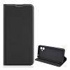 Gigapack Tok álló, bőr hatású (FLIP, szilikon belső, oldalra nyíló, asztali tartó, kártyazseb) FEKETE Motorola Moto G14