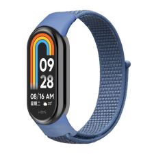 Gigapack Xiaomi Band 8 pótszíj (egyedi méret, nylon, tépőzáras, légáteresztő) kék okosóra kellék