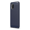 Gigapack Xiaomi Mi 10 Lite Szilikon telefonvédő (légpárnás sarok, szálcsiszolt, karbon minta, sötétkék)