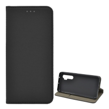 Gigapack Xiaomi Mi Note 10 Lite tok álló, bőr hatású (Flip, oldalra nyíló, asztali tartó funkció, rombusz minta) fekete tok és táska