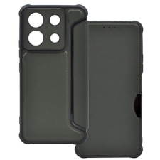 Gigapack Xiaomi Poco X6 karbon mintás fliptok sötétzöld (GP-154005) (GP-154005) tok és táska