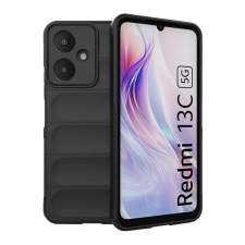 Gigapack Xiaomi Redmi 13C 5G szilikon telefonvédő (ütésállóság, kameravédő, 3d) fekete tok és táska