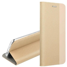 Gigapack Xiaomi Redmi 14C 4G textil mintás fliptok aranyszínű (GP-163664) (GP-163664) tok és táska