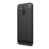 Gigapack Xiaomi Redmi 8A Szilikon telefonvédő (légpárnás sarok, szálcsiszolt, karbon minta, fekete)