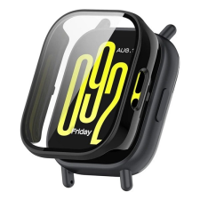 Gigapack Xiaomi Redmi Watch 5 Lite műanyag keret (bumper, ütésállóság + kijelzővédő üveg) fekete okosóra kellék