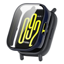 Gigapack Xiaomi Redmi Watch 5 Lite Műanyag keret (BUMPER, ütésállóság + kijelzővédő üveg) SÖTÉTKÉK okosóra kellék