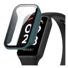 Gigapack Xiaomi Smart Band 8 Active műanyag keret (ütésállóság + kijelzővédő üveg) sötétzöld okosóra kellék