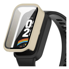 Gigapack Xiaomi Smart Band 9 Active műanyag keret (bumper, ütésállóság + kijelzővédő üveg) fehér okosóra kellék