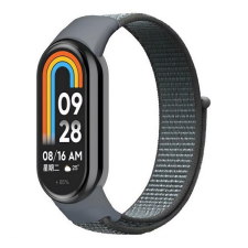 Gigapack Xiaomi Smart Band 9  pótszíj (egyedi méret, nylon, tépőzáras, légáteresztő) világosszürke okosóra kellék