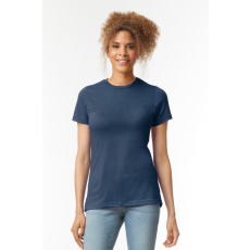 GILDAN A-vonalú oldalvarrott kereknyakú női póló, Gildan GIL67000, Navy Mist-XL