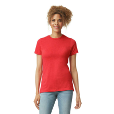 GILDAN A-vonalú oldalvarrott kereknyakú női póló, Gildan GIL67000, Red Mist-XL női póló