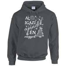 GILDAN Az igazi ajándék én vagyok - Unisex Kapucnis Pulóver női pulóver, kardigán
