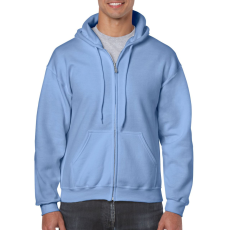 GILDAN Cipzáras kenguru zsebes kapucnis pulóver, Gildan GI18600, Carolina Blue-3XL