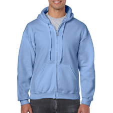 GILDAN Cipzáras kenguru zsebes kapucnis pulóver, Gildan GI18600, Carolina Blue-XL férfi pulóver, kardigán