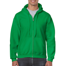 GILDAN Cipzáras kenguru zsebes kapucnis pulóver, Gildan GI18600, Irish Green-3XL