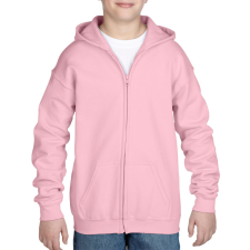 GILDAN Cipzáros kapucnis gyerekpulóver, Gildan GIB18600, Light Pink-L gyerek pulóver, kardigán