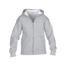 GILDAN Cipzáros kapucnis gyerekpulóver, Gildan GIB18600, Sport Grey-S