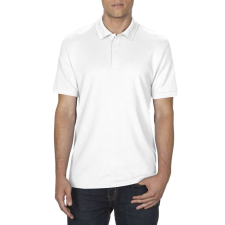 GILDAN DryBlend férfi galléros póló dupla piké anyagból, Gildan GI75800, White-3XL férfi póló