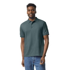 GILDAN DryBlend rövid ujjú galléros férfi póló, Gildan GI8800, Dark Heather-3XL