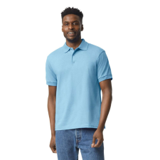 GILDAN DryBlend rövid ujjú galléros férfi póló, Gildan GI8800, Light Blue-M férfi póló