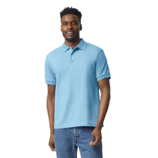 GILDAN DryBlend rövid ujjú galléros férfi póló, Gildan GI8800, Light Blue-S