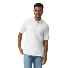 GILDAN DryBlend rövid ujjú galléros férfi póló, Gildan GI8800, White-2XL