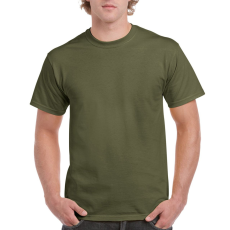 GILDAN Előmosott kerek nyakkivágásu ultra póló, Gildan GI2000, Military Green-2XL