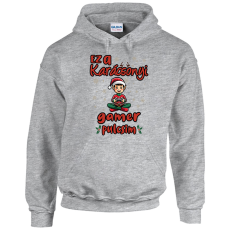 GILDAN Ez a karácsonyi gamer pulcsim (fiú) - Unisex Kapucnis Pulóver