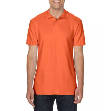 GILDAN Férfi galléros póló Gildan GI64800 Softstyle® Adult Double piqué polo -XL, Orange férfi póló