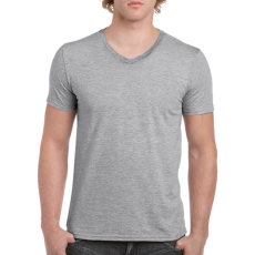 GILDAN Férfi póló Rövid ujjú Gildan Gildan Mens Softstyle V-Neck T-Shirt - L, Sportszürke