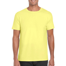 GILDAN Férfi póló Rövid ujjú Gildan Softstyle Ring Spun T-Shirt - S, Cornsilk (világossárga)