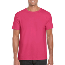 GILDAN Férfi póló Rövid ujjú Gildan Softstyle Ring Spun T-Shirt - XL, Heliconia (sötét rózsaszín) férfi póló