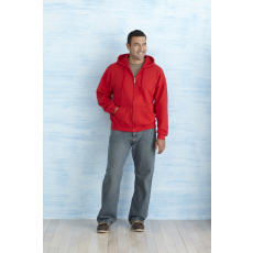 GILDAN FULL ZIP (GI18600) férfi pulóver poliészter/pamut zsebes végig zipzáras kapucnis, Poliészter/Pamut