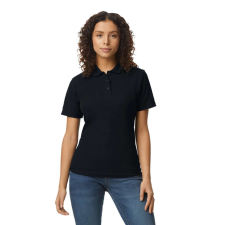 GILDAN Galléros rövid ujjú karcsusított női póló, Gildan GIL64800-B3, Black-XL női póló