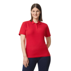 GILDAN Galléros rövid ujjú karcsusított női póló, Gildan GIL64800-B3, Red-2XL